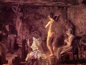 William Rush Carving His Allegorical Figure Of The Schuylkill River — Thomas Eakins, Realism