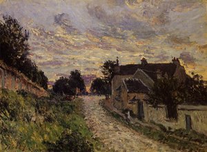 A Small Street In Louveciennes — Alfred Sisley