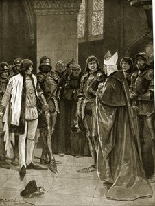 Henry Vi Is Delivered To Edward Iv At St. Paul's — Richard Caton Woodville, Historical Painting