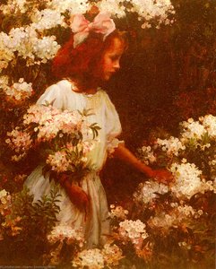 Garden Walk — Charles Courtney Curran, Impressionism