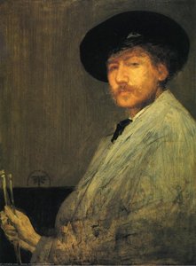 Arrangement In Gray, Portrait Of The Painter — James Abbott Mcneill Whistler, Tonalism