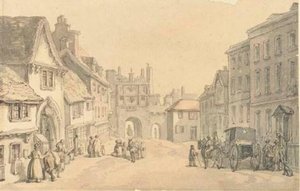 High Street In A Country Town — Thomas Rowlandson