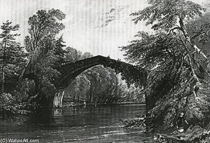 Bridge Of Doon, — William Henry Bartlett, Romanticism