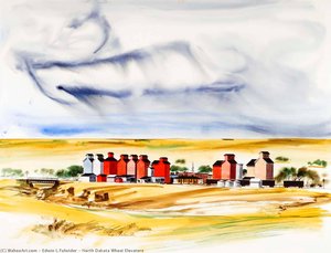 North Dakota Wheat Elevators — Edwin L Fulwider