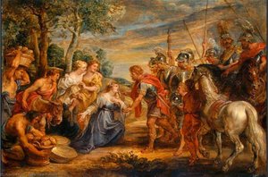 The Meeting Of David And Abigail — Peter Paul Rubens, Baroque Art