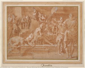 Ulysses Winning The Archery Contest In The Presence Of Penelope — Francesco Primaticcio, Italian Mannerism