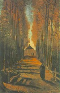 Avenue Of Poplars In Autumn — Vincent Willem Van Gogh, Post-impressionism