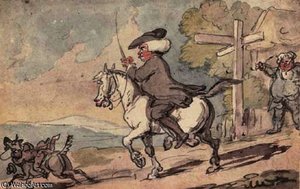 An Illustration To Dr Syntax (illustrated); And In The Melée Of Battle — Thomas Rowlandson