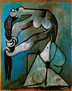 Nude Woman Twisting Her Hair — Pablo Picasso