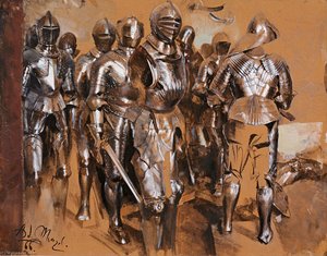 Suits Of Armor Standing — Adolph Von Menzel