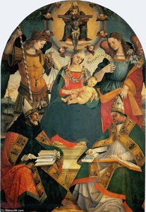 The Trinity, The Virgin And Two Saints — Luca Signorelli
