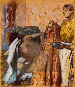 Breakfast After The Bath 1 — Edgar Degas, Impressionism