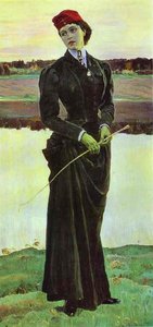 Portrait Of Olga Nesterova, Known As Woman In A Riding Habit — Mikhail Nesterov
