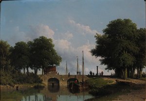 De Sluizen Van De Nederwaard Bij Elshout — Jan Weissenbruch