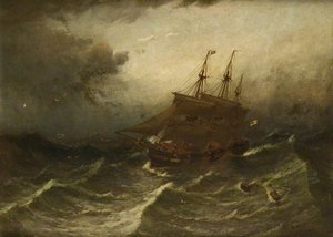 Sailing Vessel In A Storm — Duncan Fraser Mclea