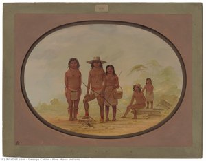 Five Maya Indians — George Catlin