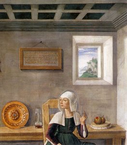 Announcement Of Death To St Fina (detail) — Domenico Ghirlandaio