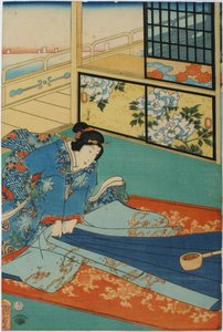True Feelings In Akashi, Delight Over A Trist — Utagawa Kunisada Ii, Ukiyo-e