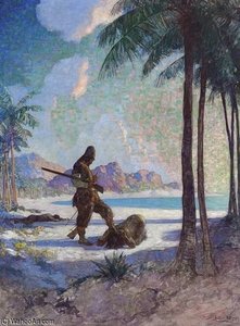 And Then He Kneeled Down Again, Kissed The Ground, And Taking Me By The Foot, Set My Foot Upon His Head — N.c. Wyeth