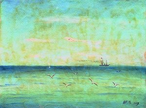 Landscape With Seagulls — Lef Feliksovich Lagorio, Romanticism