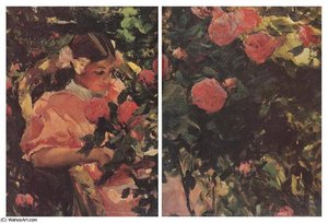Elena Entre Rosas — Joaquín Sorolla Y Bastida