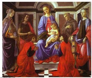 Madonna And Child With Six Saints — Sandro Botticelli
