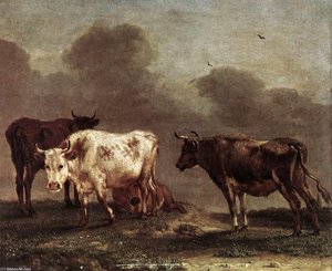 Cows In A Meadow — Paulus Potter, Baroque Realism