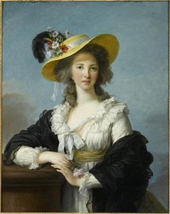 Yolande Martine Gabrielle De Polastron, Duchesse De Polignac Portrait Au Chapeau De Paille — Louise Élisabeth Vigée Le Brun