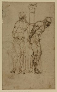 Studies For Christ At The Column Recto — Andrea Mantegna