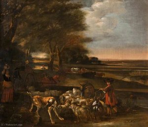 Landscape with Peasants and Animals