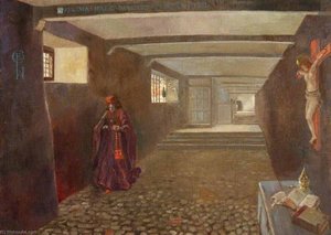 A Stone Corridor, St Kitts, with the Artist in Oriental Dress
