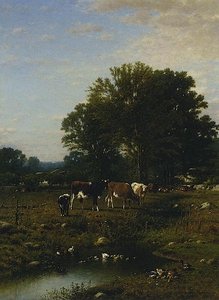 Spring On The Farm — James Mcdougal Hart, Hudson River School