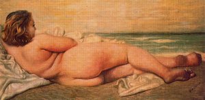 Nude Woman On The Beach — Giorgio De Chirico, Neo-baroque