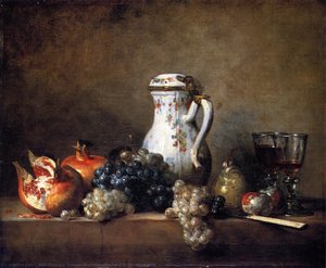 Grapes And Pomegranates — Jean-baptiste-siméon Chardin