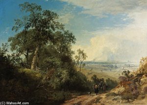 London From Telegraph Hill, Hampstead — James Baker Pyne