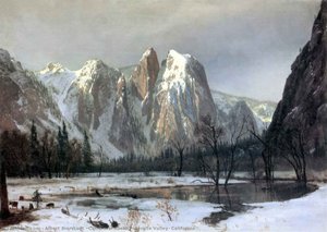 Cathedral Rock, Yosemite Valley, California — Albert Bierstadt