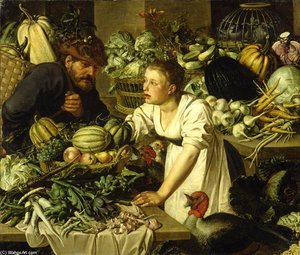 Still Life With Two Figures — Pieter Cornelisz Van Rijck
