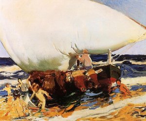 On The Beach, Valencia — Joaquín Sorolla Y Bastida, Impressionist Realism