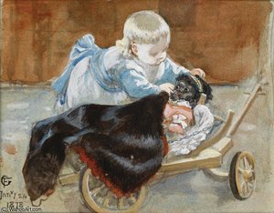 Rica And Doll — Frederick Goodall