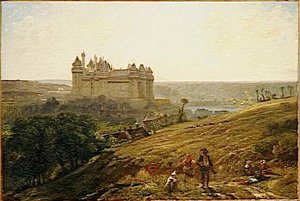 Vue Du Château De Pierrefonds Restauré — Paul Huet
