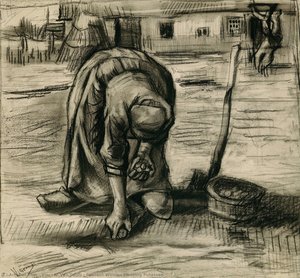 Peasant Woman Planting Potatoes