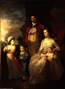 Group Portrait of Col. John Fortnom and his wife Jane, their son Thomas William, and their two daugh