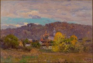 Brookville Hilltops-fall Landscape-villa — Theodore Clement Steele