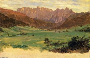 Hinter Schonau And Reiteralp Mountains, Bavaria — Frederic Edwin Church, Hudson River School