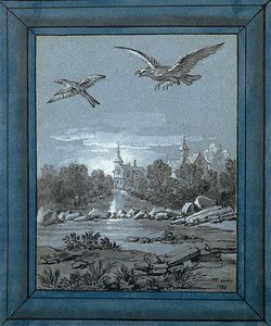 The Eagle And The Magpie — Jean-baptiste Oudry