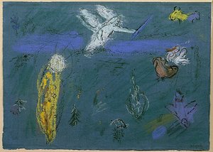 Adam And Eve Expelled From Paradise — Marc Chagall