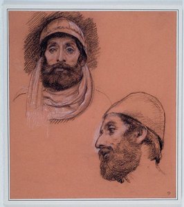 Studies Of Two Bearded Heads — Sir Edward John Poynter