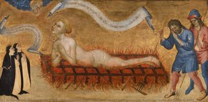 Martyrdom Of Saint Lawrence, With Two Benedictine Nuns, Jacobello Del Fiore, C. 1425 — Jacobello Del Fiore