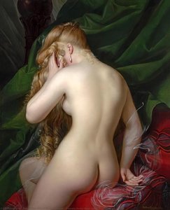 Female Nude, Back View — Alexandre-jean Dubois-drahonet