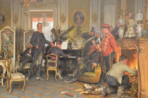 A Billet Outside Paris (1894) — Anton Von Werner